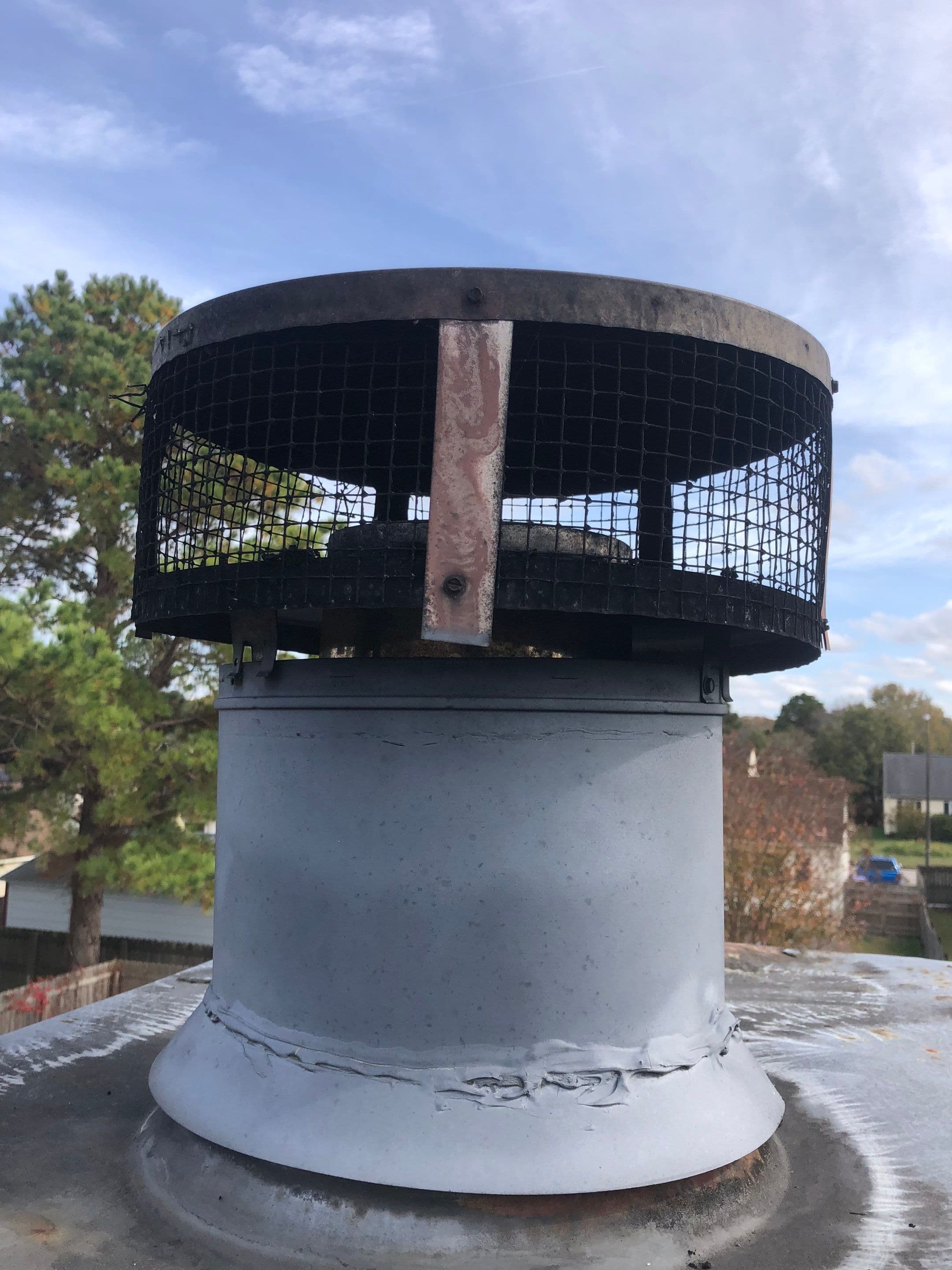 Chimney cap inspection - multiple defects found